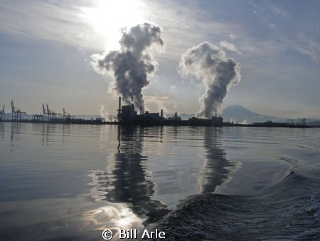 On the dive boat, headed into Puget Sound out of Tacoma, ... by Bill Arle 