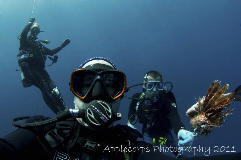 "Self-Portrait On Safety Stop" by Richard Apple 