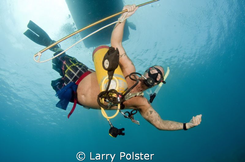 "BC", I don't need no stinkin' BC to dive.... by Larry Polster 