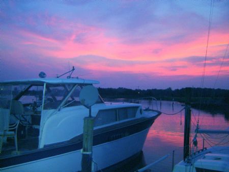 Morning sunrise in Morehead City N.C. before a dive by Kelly N. Saunders 