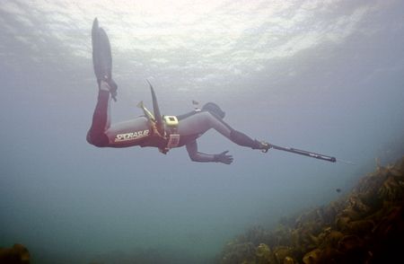 Sean, freediver fishing for dinner.
Omey Island, Connema... by Mark Thomas 