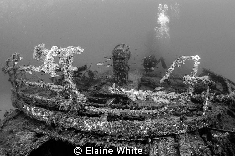 Ships wheel left standing on the bridge of the Imperial E... by Elaine White 