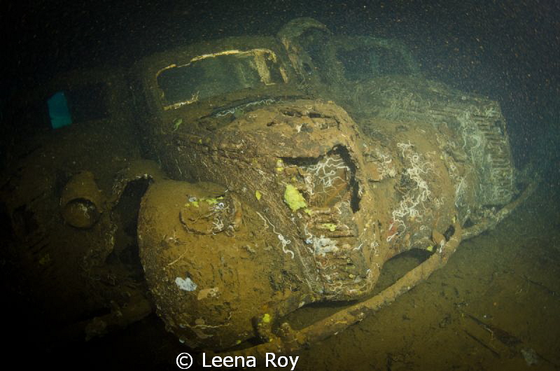 Fiat cars in the wreck of the Umbria by Leena Roy 