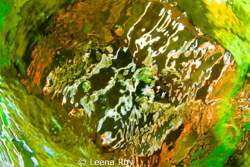 Under the pier abstract by Leena Roy 