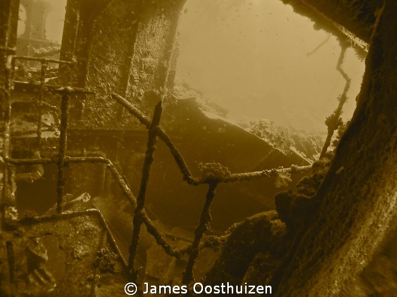 Wreck in sepia by James Oosthuizen 