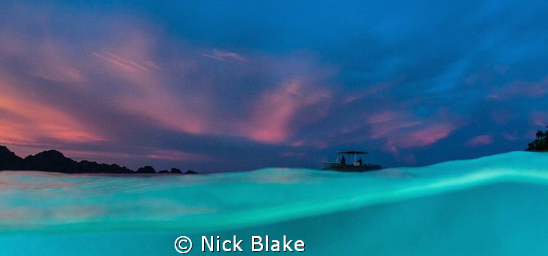 This is actually a split shot, but more topside than unde... by Nick Blake 