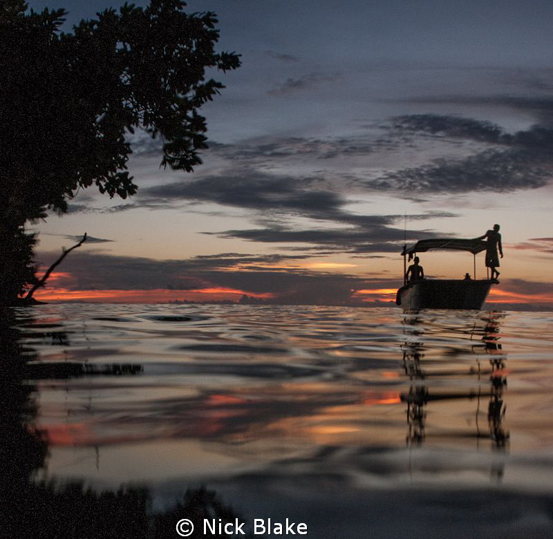 Evening light, Misool, Indonesia. by Nick Blake 