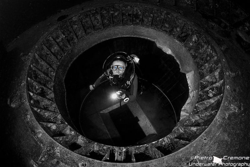 Inside the Satil wreck by Pietro Cremone 