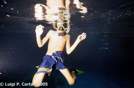 Mido, my friend Magdy's son, snorkeler today and tomorrow... by Luigi Carta 