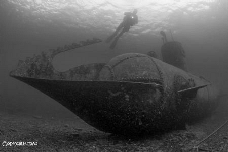 Diver + Sub - Stoney Cove Uk by Spencer Burrows 