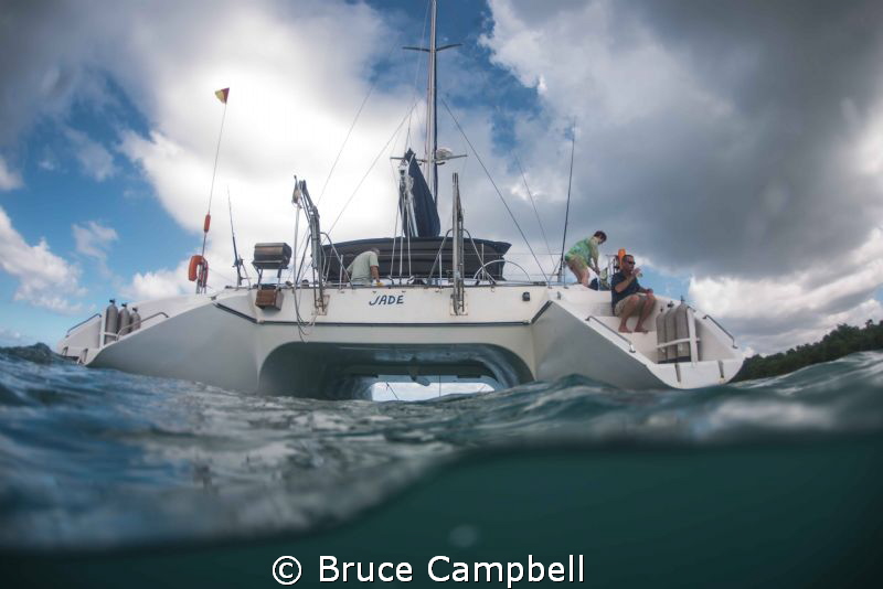 Waiting for the storm to clear.  Started a dive in Tobago... by Bruce Campbell 