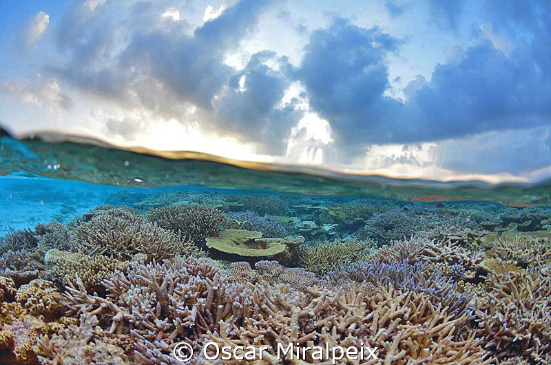 Sunset in Maldives by Oscar Miralpeix 