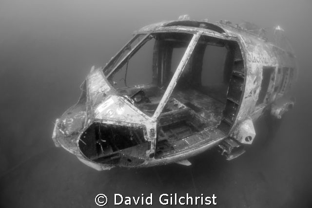 Blackhawk Down- Helicopter in Lake Rawlings, Virginia by David Gilchrist 