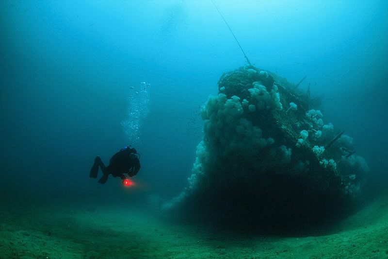 Bow of the Canadian Destroyer HMCS Yukon. by Matthew Fischbach 