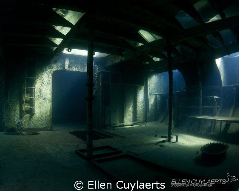 Inside the Ex-USS Kittiwake-natural light by Ellen Cuylaerts 