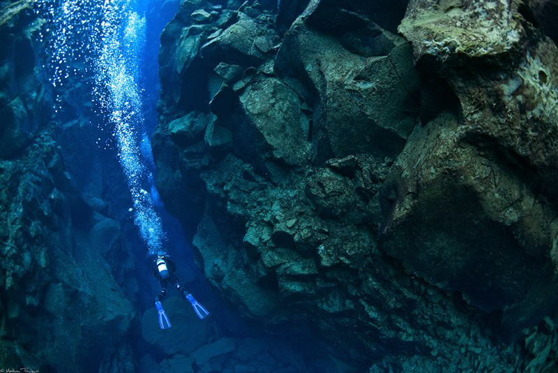 to the center of the earth (Silfra) by Mathieu Foulquié 