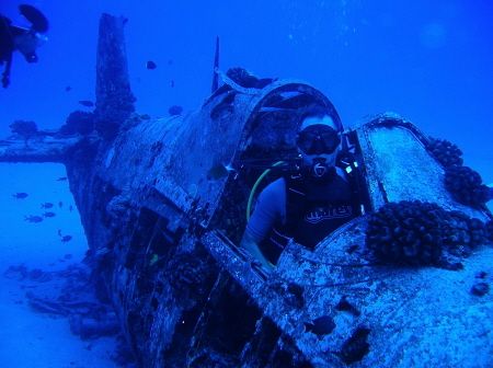 This is a 1942 Corsair that crash landed a half mile of t... by Ron Thomas 