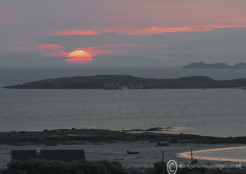 Sunset over Aughrus, Connemara. by Mark Thomas 