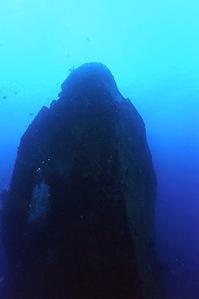 The bow of the Jane C., Aruba. Nikonos V, 20mm lens, natu... by Matthew Shanley 