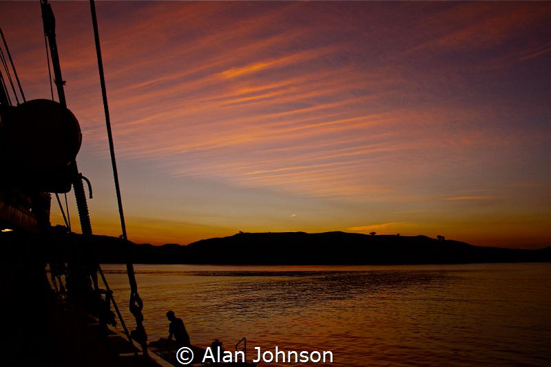 komodo liveaboard at sunset by Alan Johnson 