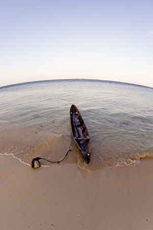 Dugout canoe in Wakatobi by Karl Dietz 
