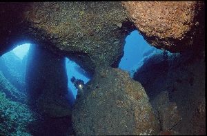 Caves are often places where light and colors could be ma... by Jean-claude Zaveroni 