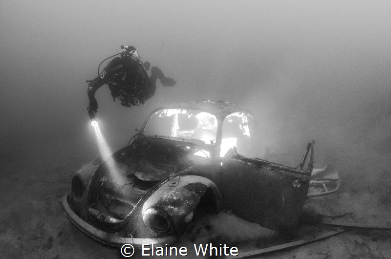 VW Beetle in Capernwray lit up with external strobe lighting by Elaine White 