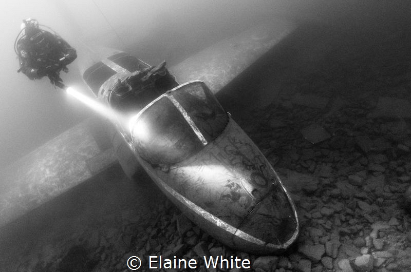 The Provost Jet Plane in Eccleston Delph, Converted to bl... by Elaine White 