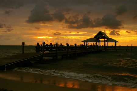 Christmas evening. Roatan, Honduras. by Shawn Jackson 
