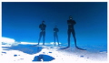 Three free-divers strike a pose upside down under the ice in Morrison's Quarry. Canon 6D, 15mm lens, cropped and colour corrected in PS. 