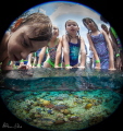 A watering bowl at a dog park was the only water I could find in Over The Rhine for the 2016 Fotofocus exhibition- "Alice in OTR- visions of the fantastical" was the theme for a group of photographers shooting the historic district in Cincinnati Ohio 
