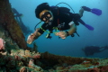 Diver in the wreck 