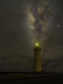 The Milky Way at the lighthouse on Bonaire 