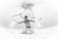Meeting in the white sand 