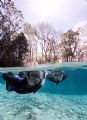 future divers in training. My son and my buddies son snorkling in three sisters spring in Crystal River Florida 