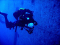 Darren Walsh at the wreck of the Spiegel Grove 