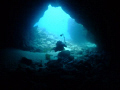 cave , divers , lanzarote , ocean , cavern ,  