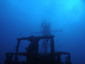 USCG Duane off of Tavernier Key, Florida. Looking up to the mast and daylight above. 