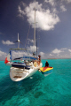 Tobago Cays, vendor and yachties! 