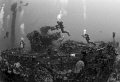 A busy afternoon at the Unkai Maru, Truk Lagoon. 
