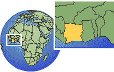 Cote d’Ivoire map