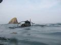 Taking the plunge! Pic taken just before descent with Dibba Island in the background, near Fujeirah East coast of UAE
