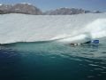 Down the side of an iceberg