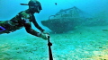 Speedboat wreck in Mabul Island, Malaysia
