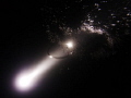 Bubble ring at night