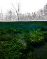 The winter crept imperceptibly / The fresh-water river in a middle part of Russia.
Water temperature +5, air temperature-25.
Split.