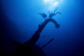 Wreck Aida at Brother Island, nice view from down to upside