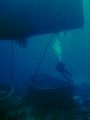 Salem Express's Life Boats still attached to the ship wreck. The huge ferry boat loaded woth pepole and their veihcles went down so fast that Life boats were not lowered and are lying beside the huge wreck. Safaga , Egypt.