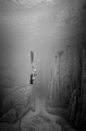 ''Exhale'' . MJ Paula freefalling early into a dive after exhaling on the surface . All photos taken on breath hold .