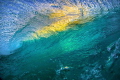 Water ceiling. Facing a breaking  Caribbean wave at sunset. For this shot I used a nikon d800 in an Aquatech Elite pro sport housing with a pistol grip, dedicated for surf photography.